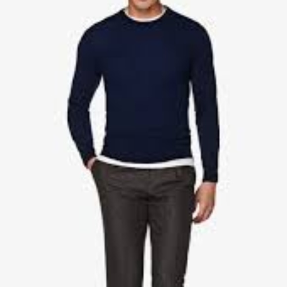 suitsupply Other - SUITSUPPLY Pure Cashmere Navy Crewneck Sweater XXL